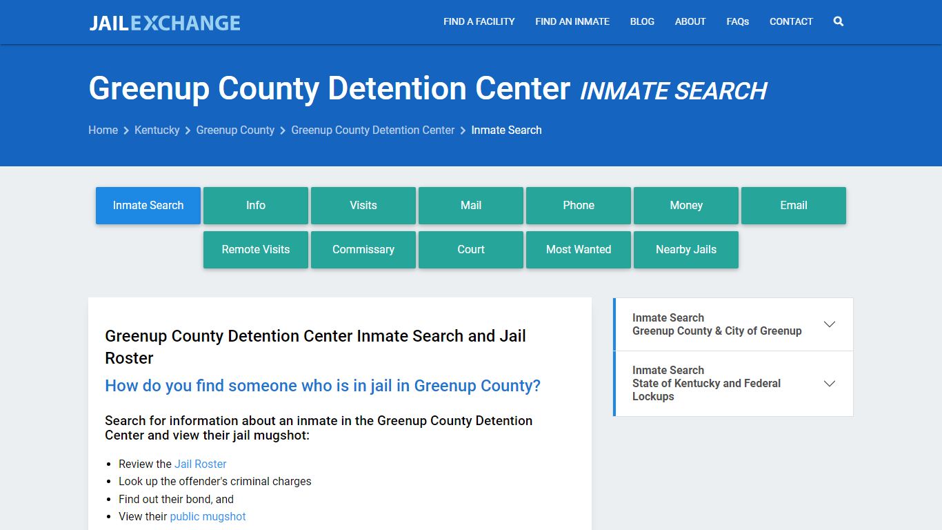 Greenup County Detention Center Inmate Search - Jail Exchange